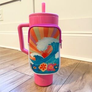 NATURAL LIFE Colorful Wave 🌊 water bottle zipper pouch